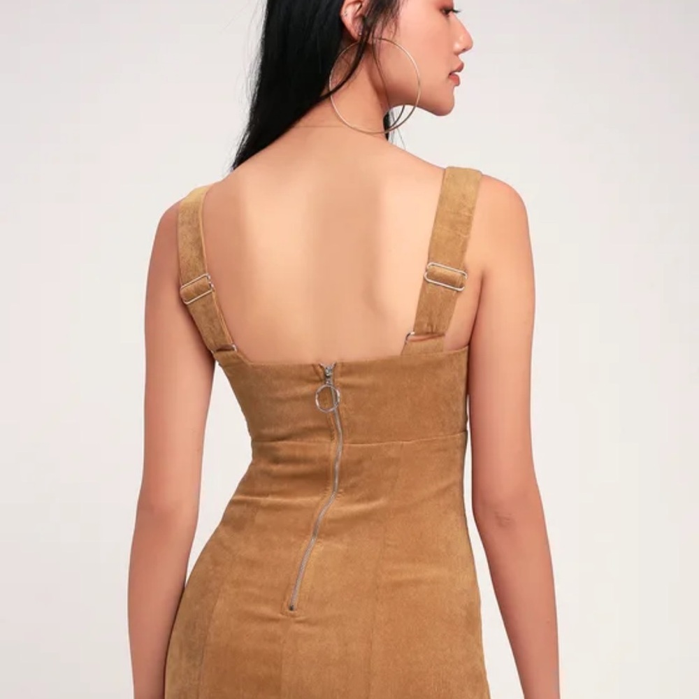 Autumnal Aesthetic Brown Twill mini dress